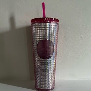 NWT Pink Holographic Metallic 24oz cup